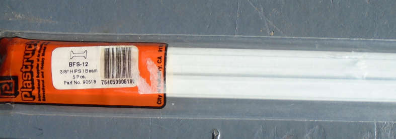 PLASTRUCT - 5 X 3/8" I BEAM, IN PKT, L - 305mm