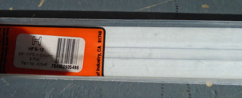 PLASTRUCT - 4 X 3/8" H COLUMN, IN PKT, L-385mm
