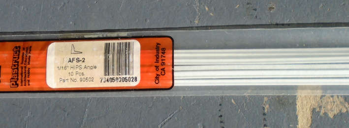 PLASTRUCT - 10 X 1/16" ANGLE, IN PKT, L-250mm