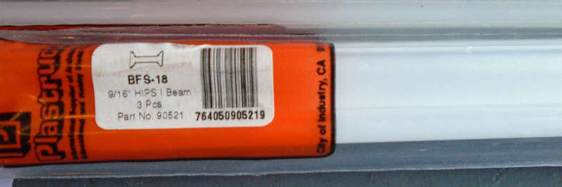 PLASTRUCT - 3 X 9/16" I BEAM, IN PKT, L-385mm