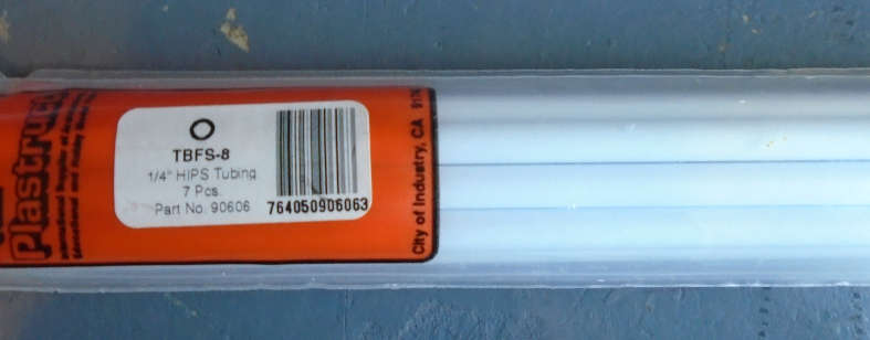 PLASTRUCT - 5 X 1/4" RECTANGULAR TUBE, IN PKT, L-385mm