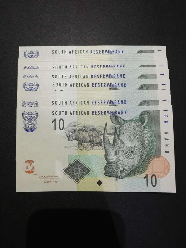 Mboweni R10 Notes in sequence