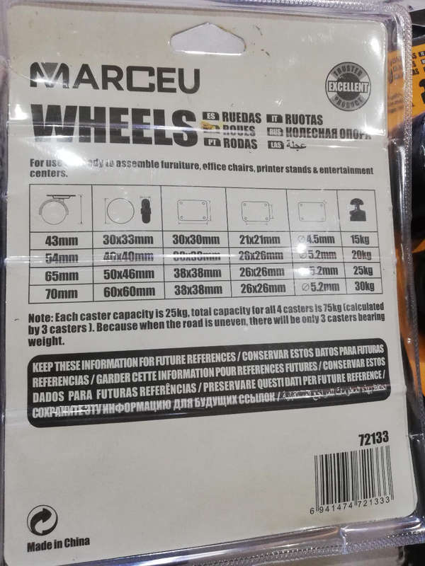 Plastic Castor wheels