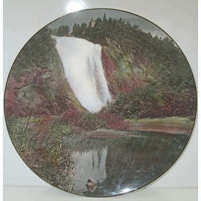 ROYAL DOULTON VINTAGE PORCELAIN DISPLAY , WALL PLATE D5472 '  MONTMORENCY FALLS NEAR QUEBEC CITY '