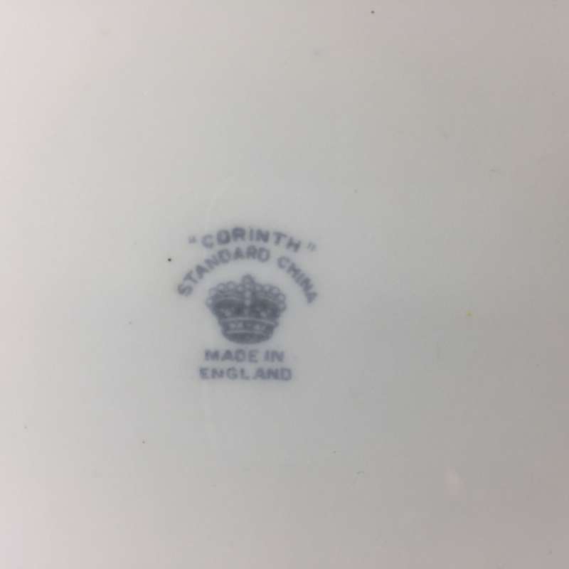 CORINTH  STANDARD CHINA ,  TAB HANDLED SANDWICH, CAKE , GATEAU , PLATTER    26 cm. X24 cm.