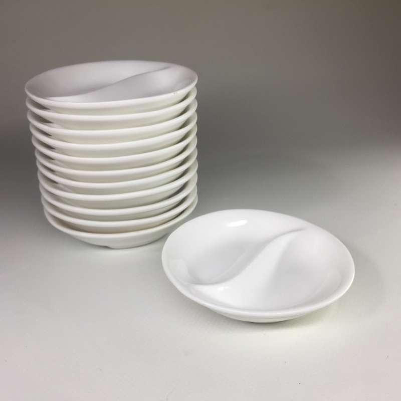 MAXWELL WILLIAMS , DESIGNER HOMEWARE DIVIDED SAUCE DISH ,12 available Prestige porcelain