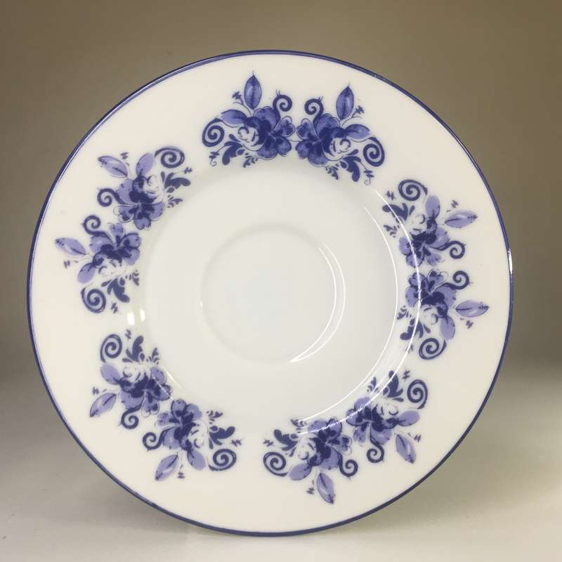 DELFTS OUDE MOLEN FABRIEK PORCELAIN COFFEE DUO     WINDMILL AND YACHTS ON CANAL PANORAMIC SCENE