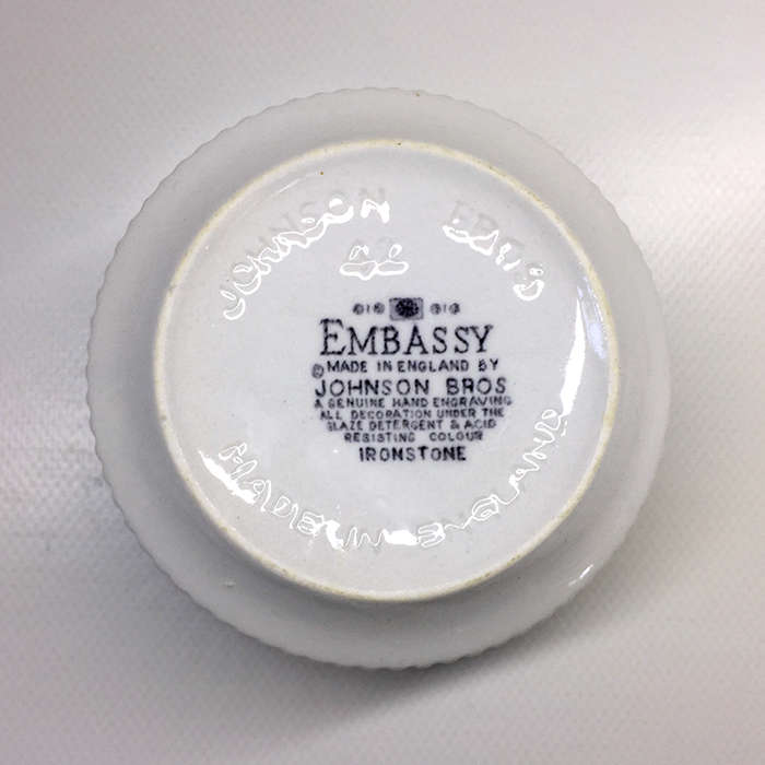 JOHNSON BROS. ' EMBASSY ' IRONSTONE , SUGAR BOWL & CREAMER
