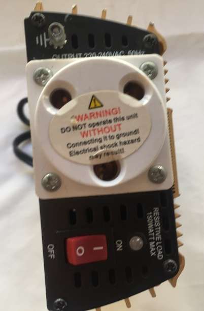POWER INVERTER  ' HUMAN POWER ' 12V. DC. / 230V AC. for vehicles, airplanes, boats , ATV,s