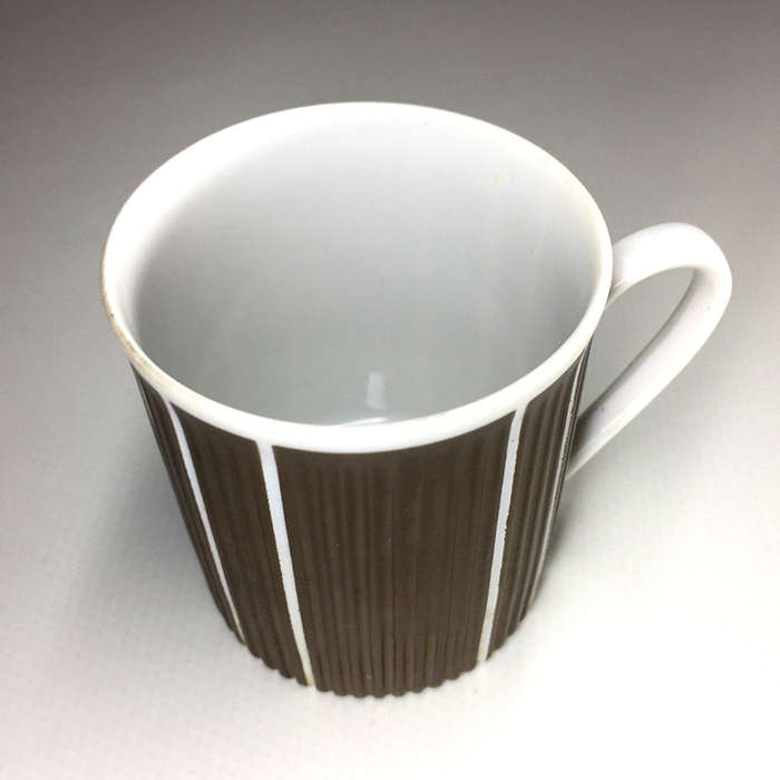 ARZBERG . CARAMEL BROWN & WHITE ,  ESPRESSO DUOS , set of six