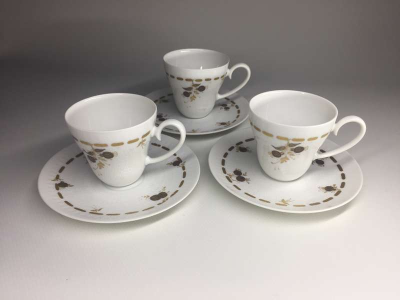 ROSENTHAL GERMANY ,SET OF THREE DEMITASSE DUOS