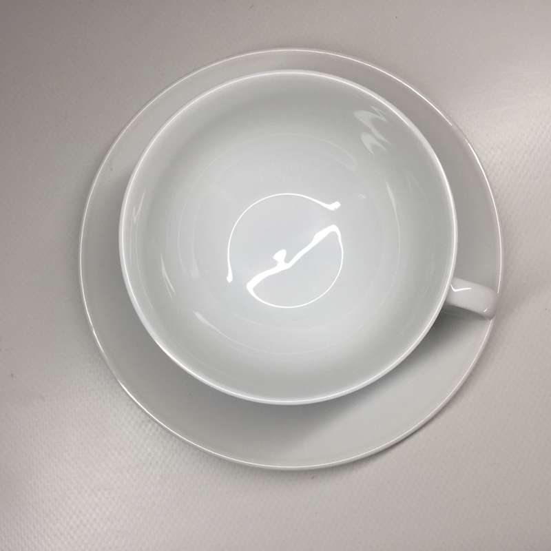 ARZBERG PORZELLAN MANUFACTUR  A VINTAGE 1930.S WHITE TRANSLUCENT PORCELAIN COFFEE DUO