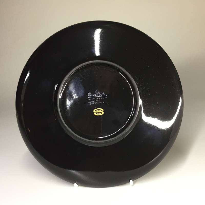ROSENTHAL GERMANY ,SET OF THREE REPLACEMENT SAUCERS   PORCELAINE NOIRE   ' STUDIO LINIE