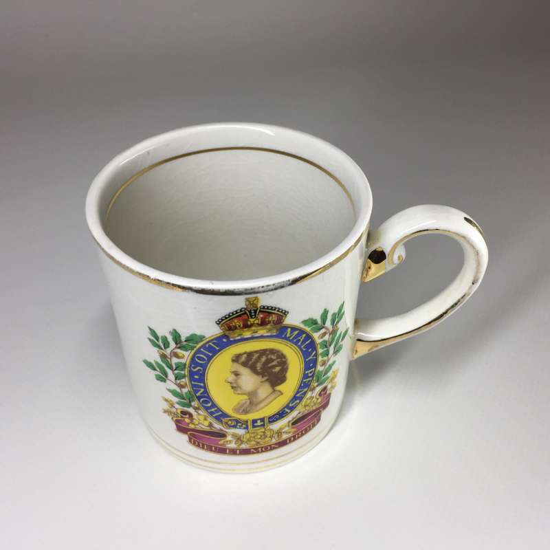 CORONATION POTTERY, mug Commemorating the Coronation of Her Majesty Queen Elizabeth II , June 1953