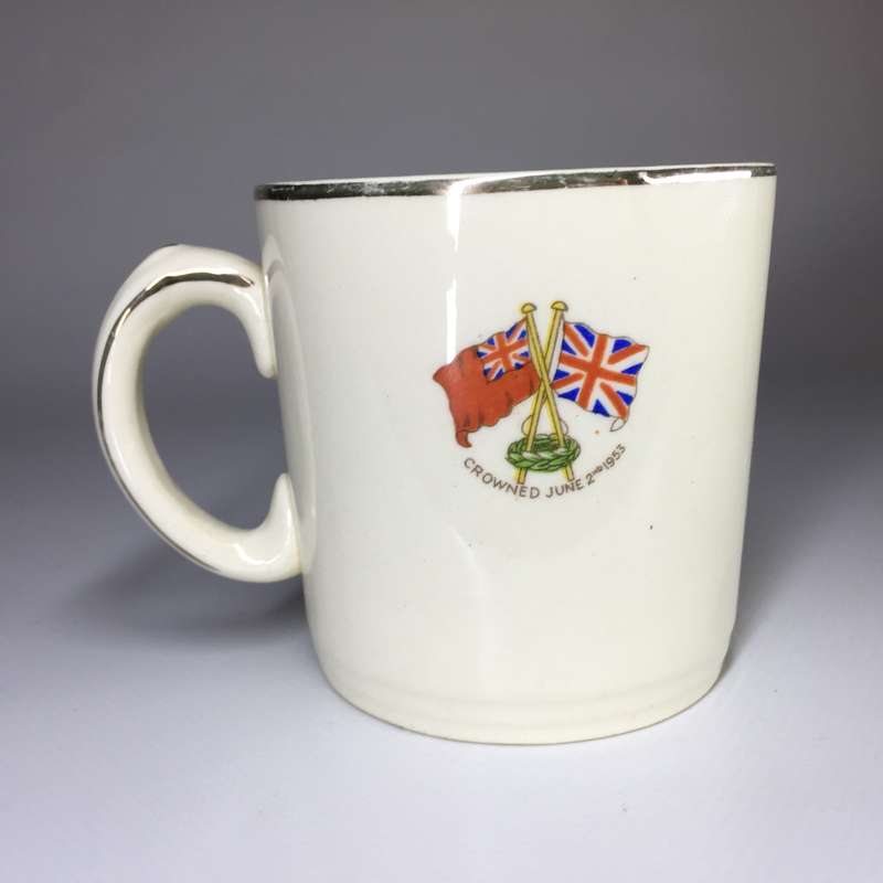 ALFRED MEAKIN ENG. Mug Commemorating the Coronation of H M Queen Elizabeth II , June 2nd. 1953