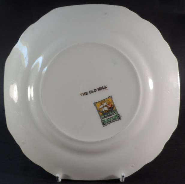 GRINDLEY TUNSTALL PORCELAIN TEA / COFFEE TRIOS  ' THE OLD MILL '