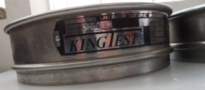 PAIR OF  STAINLESS STEEL  , FLOUR MILL , LABORATORY TEST SIEVES 1 X LABOTEC , 1 X KINGTEST  , 150um