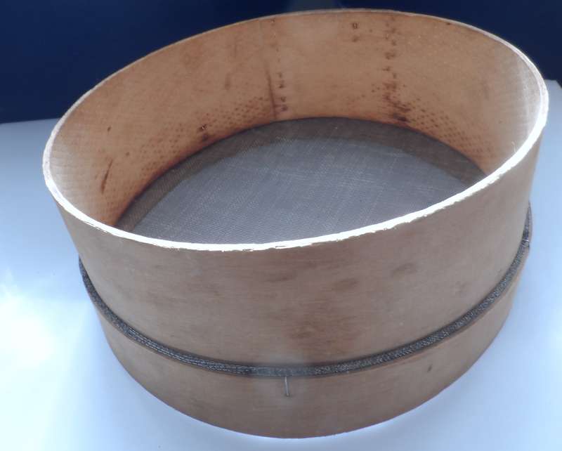 VINTAGE  PAIR OF  BEECH WOOD FRAMED , FLOUR MILL TEST SIEVES