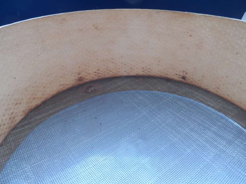 VINTAGE  PAIR OF  BEECH WOOD FRAMED , FLOUR MILL TEST SIEVES