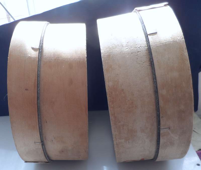 VINTAGE  PAIR OF  BEECH WOOD FRAMED , FLOUR MILL TEST SIEVES