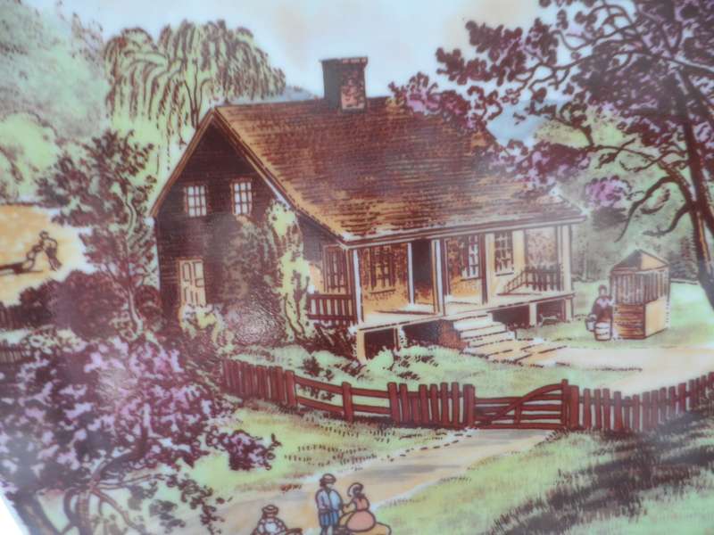 THE CURRIER & IVES PLATE COLLECTION VINTAGE  AMERICAN HOMESTEAD 1868  'SPRING'