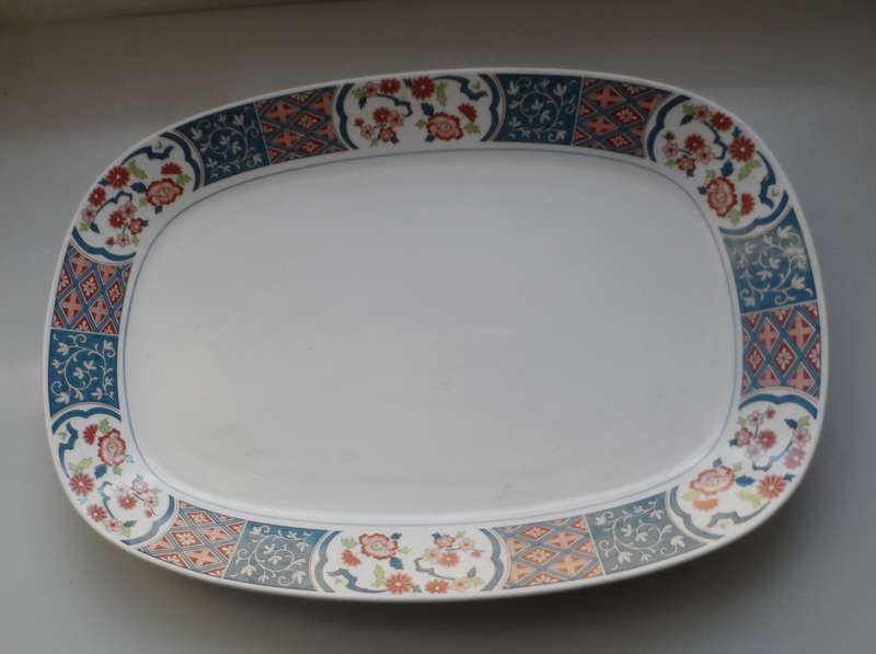 NORITAKE PROGRESSION CHINA JAPAN LARGE OVAL SERVING PLATTER  ' MING GARDEN ' No. 6966 REPLACEMENT IT