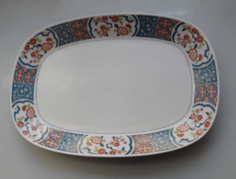 NORITAKE PROGRESSION CHINA JAPAN  MEDIUM OVAL SERVING PLATTER  ' MING GARDEN  ' No. 6966 REPLACEMENT