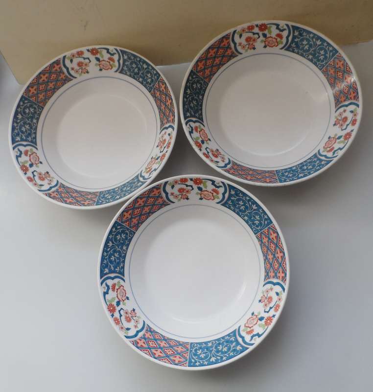 NORITAKE PROGRESSION CHINA JAPAN BREAKFAST BOWLS ' MING GARDEN ' No. 6966 REPLACEMENTS ( 3 AVAILABLE