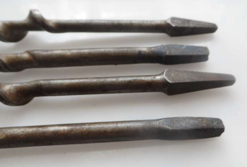 VINTAGE SQUARED SHANK, AUGER DRILL BITS, TWIST BIT , AND ROSE BIT, FOR HAND BRACE in good working or