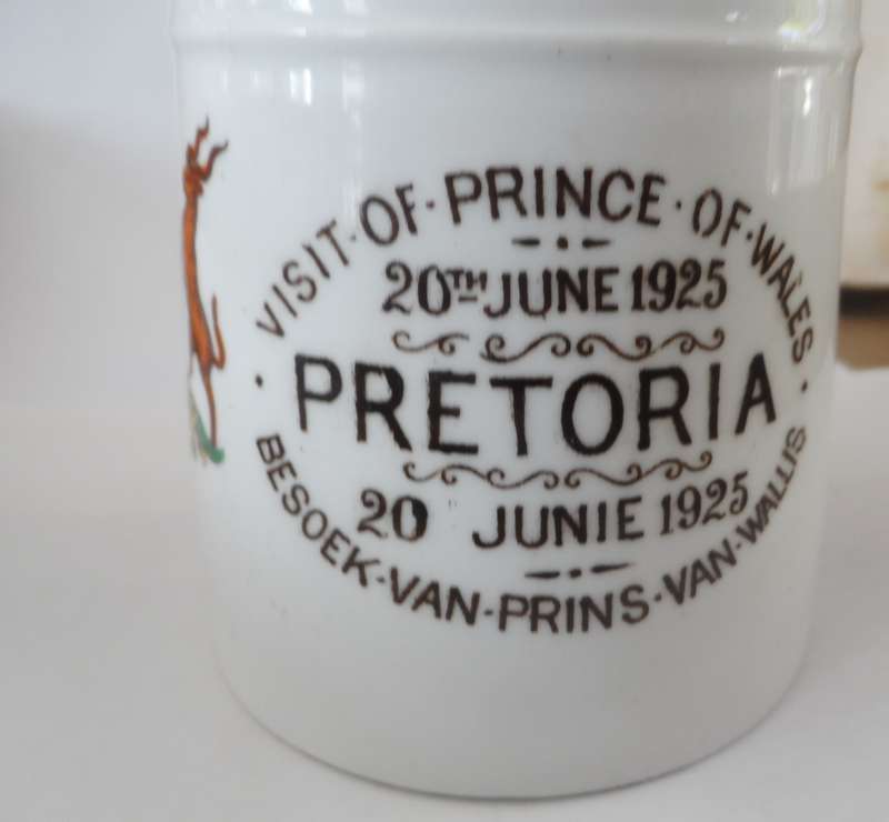 POOLE fine bone china mug 'VISIT OF THE PRINCE OF WALES , PRETORIA 20th.June 1925 '
