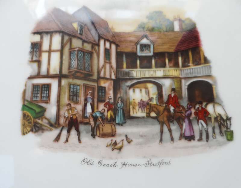 GLORIA PORCELAIN - BAVARIA BAYREUTH CABINET / DISPLAY PLATE  29 cm. diam. 'OLD COACH HOUSE STRATFORD