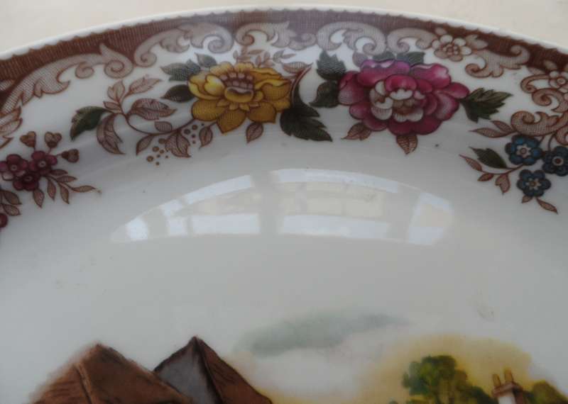 GLORIA PORCELAIN - BAVARIA BAYREUTH CABINET / DISPLAY PLATE  29 cm. diam. 'OLD COACH HOUSE STRATFORD