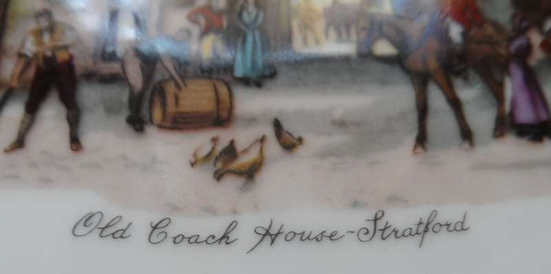 GLORIA PORCELAIN - BAVARIA BAYREUTH CABINET / DISPLAY PLATE  29 cm. diam. 'OLD COACH HOUSE STRATFORD