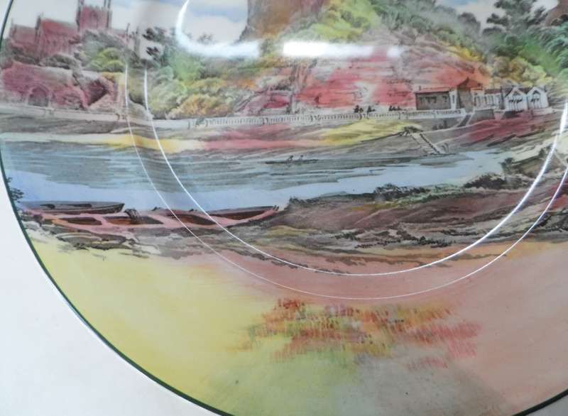 ROYAL DOULTON CABINET / DISPLAY PLATE  design No. D6308  Rochester Castle From the 1932 series