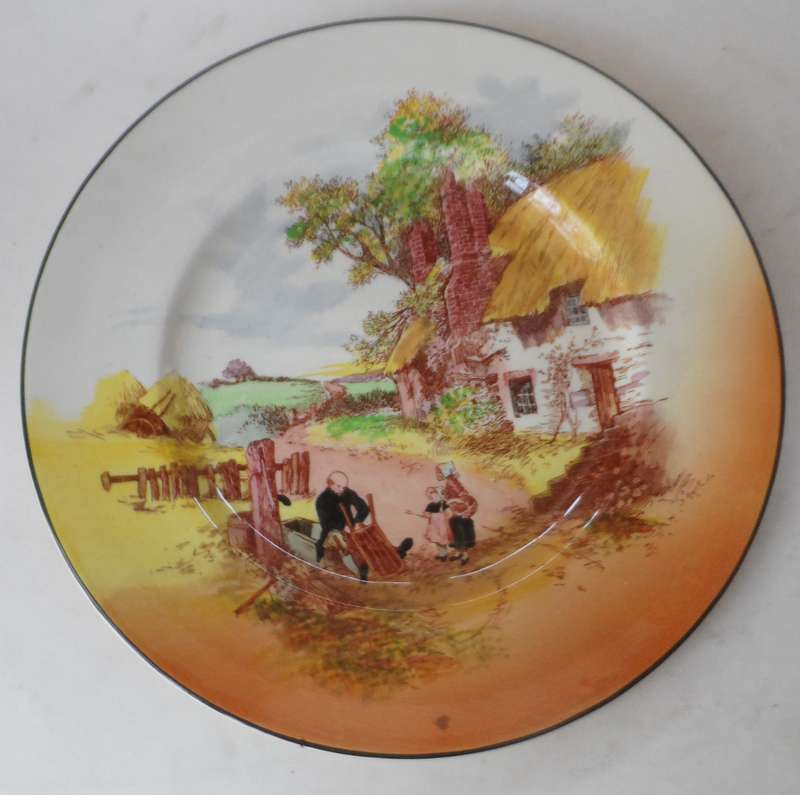 ROYAL DOULTON CABINET / DISPLAY PLATE ' ' RUSTIC  ENGLAND ' design No. D6287