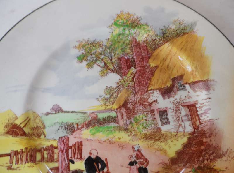 ROYAL DOULTON CABINET / DISPLAY PLATE ' ' RUSTIC  ENGLAND ' design No. D6287