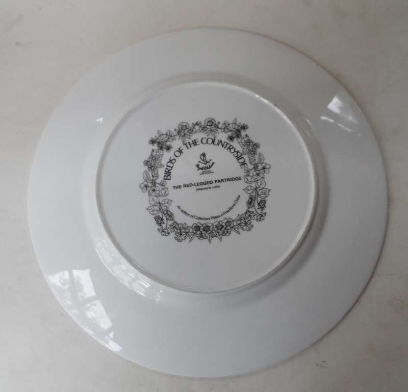 ROYAL CHELSEA CABINET / WALL DISPLAY  PLATE  BIRDS OF THE COUNTRYSIDE ' THE RED LEGGED PARTRIDGE '