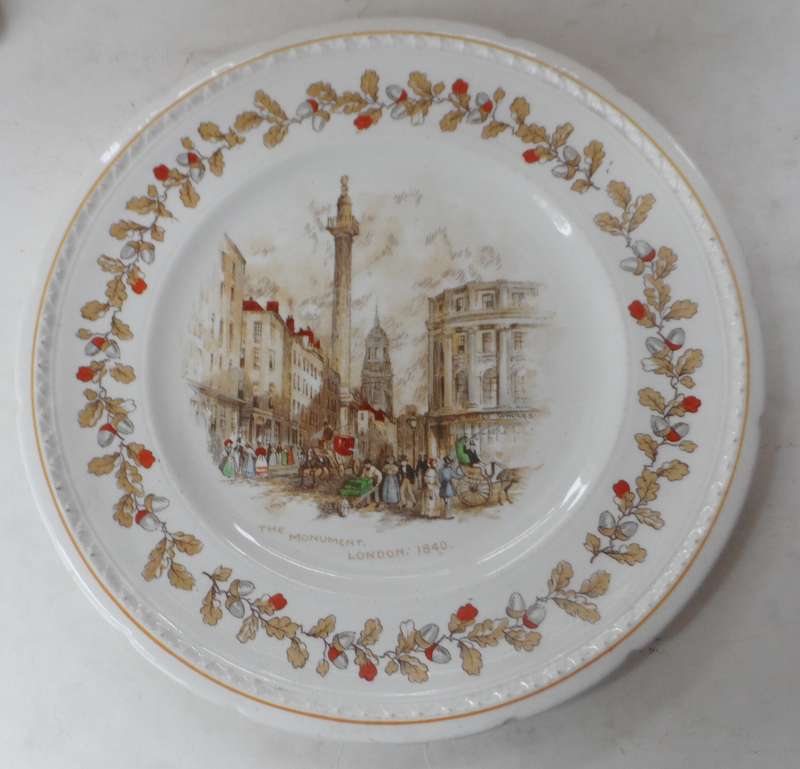 SWINNERTONS STAFFORDSHIRE CABINET / DISPLAY PLATE  ' THE MONUMENT  ' MAJESTIC VELLUM  837807