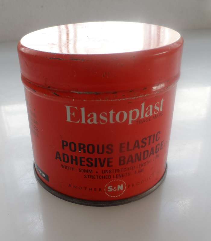VINTAGE  ELASTOPLAST STORAGE TIN