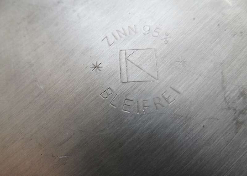 VINTAGE RARE COLLECTIBLE SKS  Zinn 95% GERMAN PEWTER DECORATIVE WALL DISPLAY PLATE  'INGELSTADT '