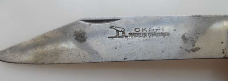 OKAPI RATCHET-LOCK CLASP / SLIPJOINT KNIFE ,  MADE IN GERMANY , AUTHENTIC VINTAGE since 1902
