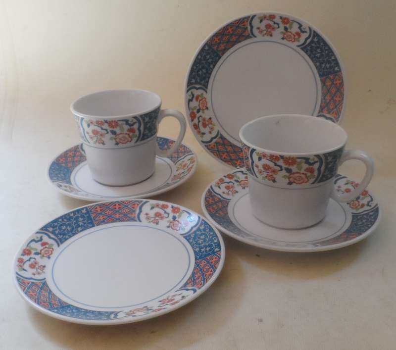 NORITAKE PROGRESSION CHINA JAPAN TRIOS ' MING GARDEN ' No. 6966 REPLACEMENTS ( 2 AVAILABLE )