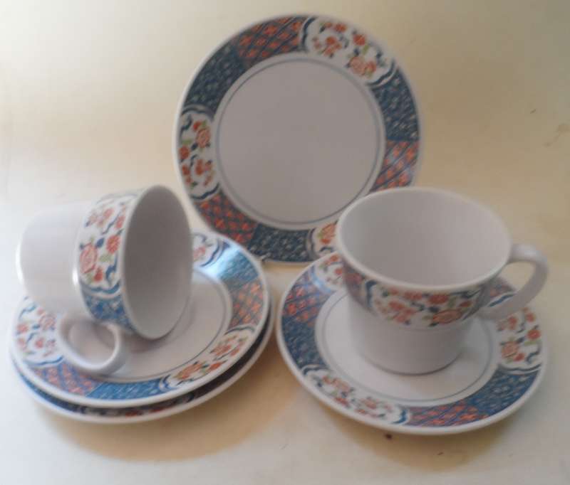 NORITAKE PROGRESSION CHINA JAPAN TRIOS ' MING GARDEN ' No. 6966 REPLACEMENTS ( 2 AVAILABLE )