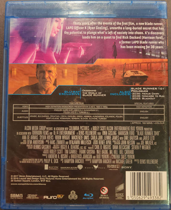 Blade Runner 2049 (Blu Ray)