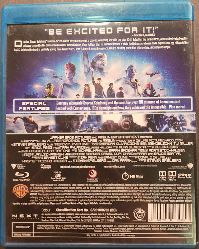 Ready Player One (Blu Ray)