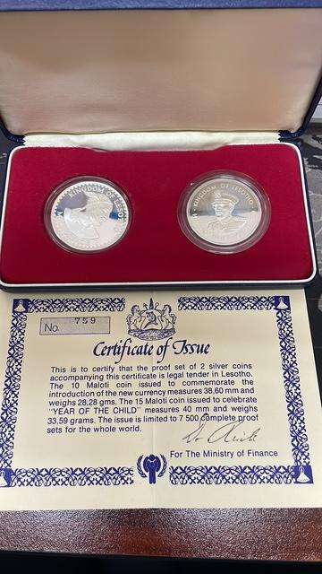Kingdom of Lesotho Silver Maloti Proof Set