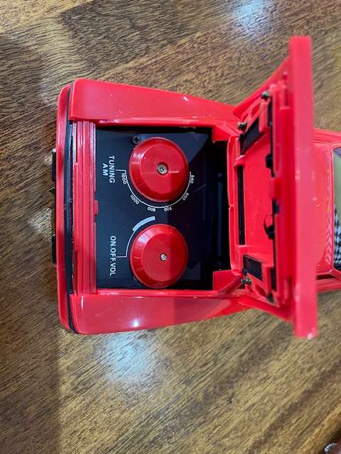 1980'S Ferrari shaped AM battery operated radio model car