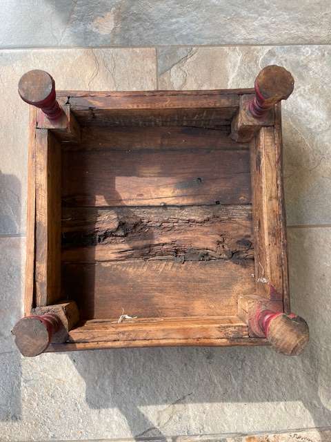 2 x Small wood tables