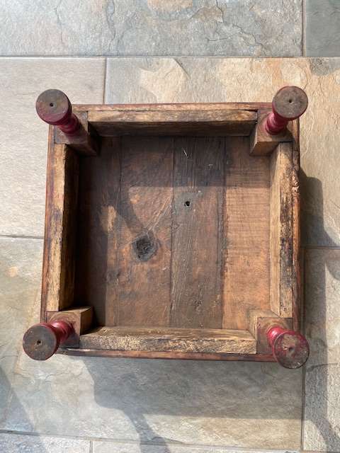2 x Small wood tables