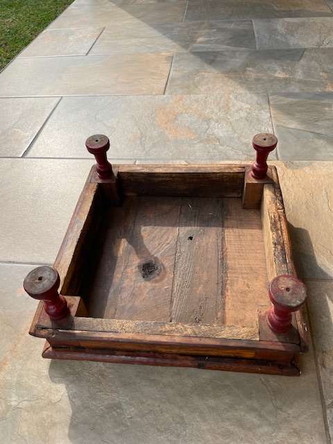 2 x Small wood tables
